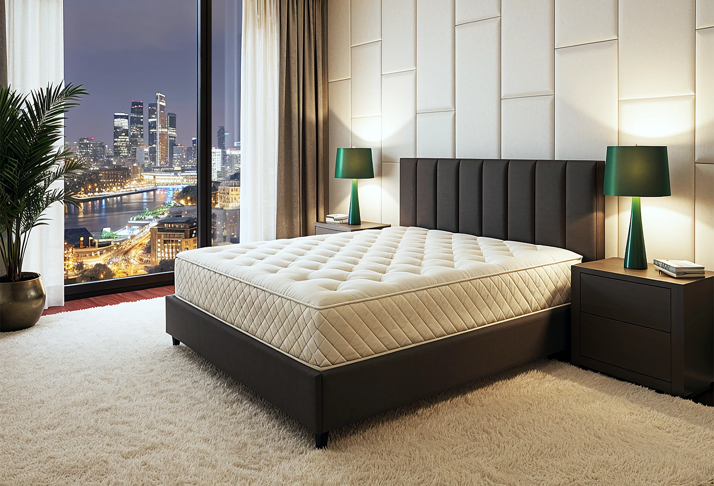 Кровать Белонна Велюр Тедди морская волна (120x200)