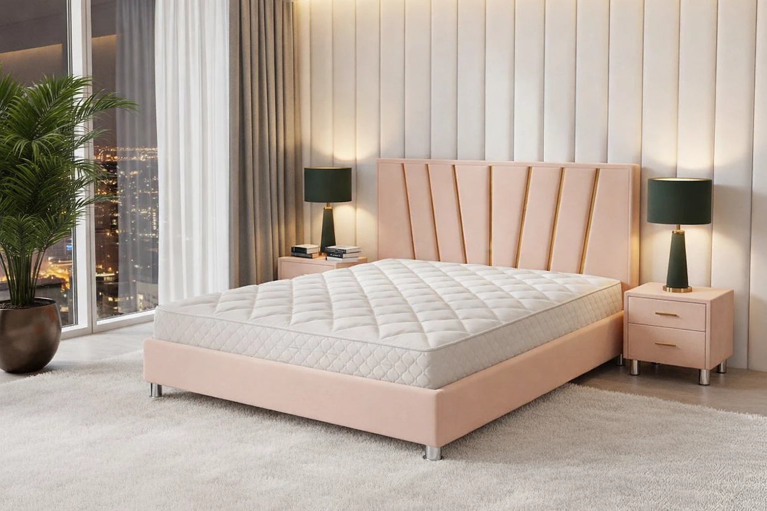 Кровать Ювента Велюр Тедди песочный (120x200)