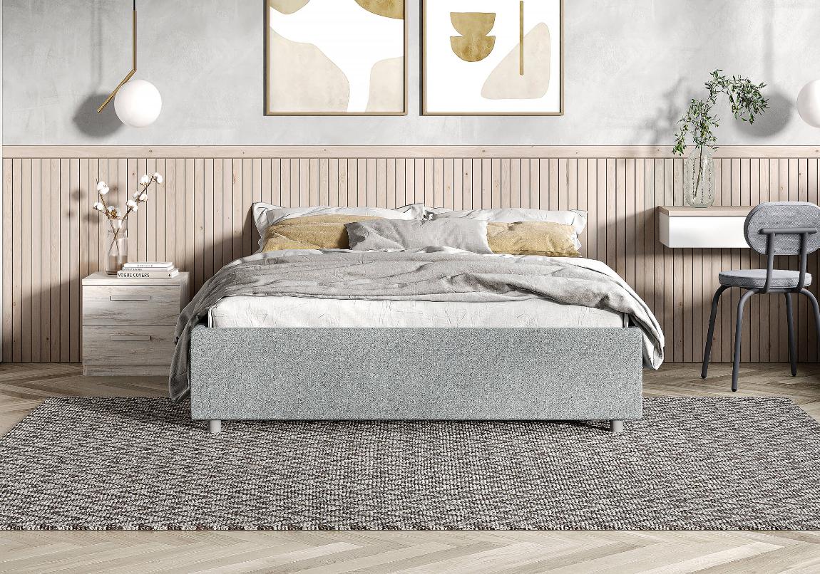 Кровать Scandinavia - Эко-кожа белая (80x190)