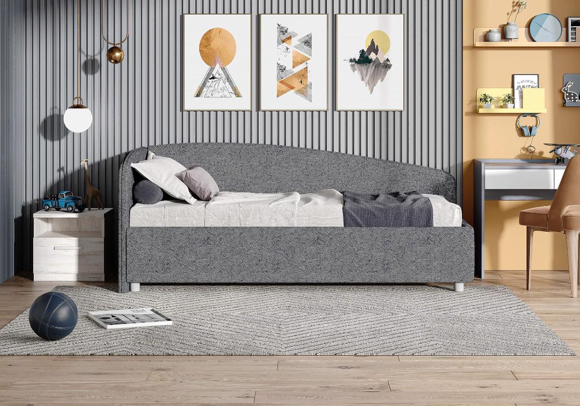 Кровать Paola L - Микровелюр бежевый (80x180)