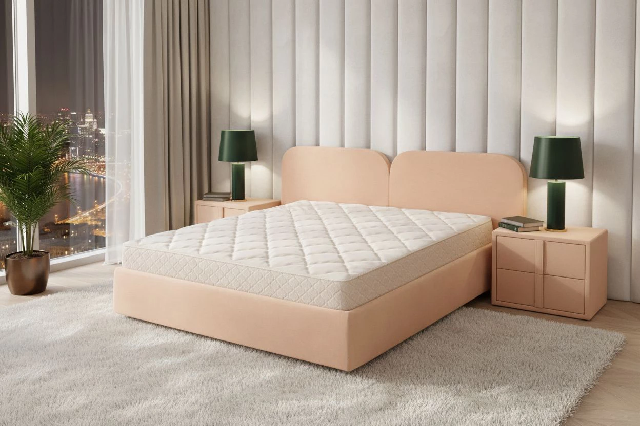 Кровать Ладонна Велюр Тедди песочный (120x200)